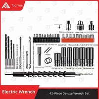 Jeu complet de douilles pour clé à chocs électrique Tuoyue, douilles à chocs pneumatiques de 1/2 pouce, kit de douilles pour réparation automobile et construction, ensemble économique