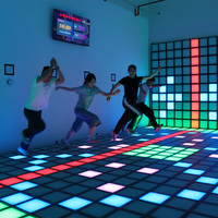 Salle d'équipement de grille de parc d'attractions d'intérieur populaire activer les jeux système de jeux de sol Led interactif pour les enfants