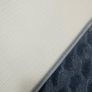 Tapis de sol en peluche à col roulé, rectangulaire, motif écaille de tortue, couleur unie, antidérapant, tapis de bain à haute absorption, facile à nettoyer, pour la salle de bain - Product Image 1