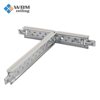 Matériaux de décoration pour bâtiments : Connecteur de canal, Charnière de suspension, Plafond en grille métallique, Plafond à rainures étroites de 15 mm, Barre en T pour grille de plafond