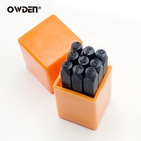 OWDEN 9PCS 3MM Carbon Steel/CR-V Letters Numbers Stamp Punch Kit Black Finished Professional DIY Crafts Tools Leather OEM/ODM