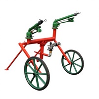 Sistema de Riego Agrícola con Motor de Caja de Cambios Metálica, Turbina de Riego con Aspersor y Rotación de 360 Grados, Carro Móvil