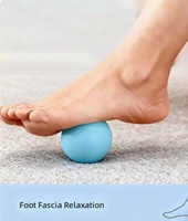 Balle de massage ronde en gel de silice Fascia, 50 mm, pour la relaxation musculaire, utilisation sur la tête, les pieds, les jambes - Fabriqué en Chine