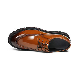 Zapatos de Cuero para Hombre, Estilo Casual de Negocios, de Lujo, con Suela Gruesa, que Aumentan la Estatura, Tendencia para Caballeros, Formales con Cordones, Gran Venta 2025 - Product Image 5
