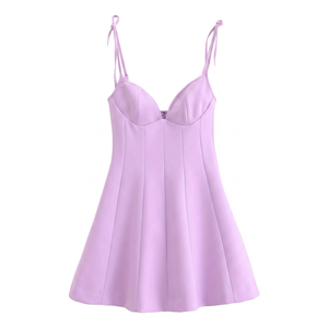 Robe à Bretelles Sans Manches Slim et Élégante avec Nœud, Nouvelle Collection Printemps-Été 2025 pour Femme - Product Image 5