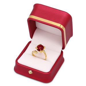 Boîtes <span class=keywords><strong>de</strong></span> <span class=keywords><strong>rangement</strong></span> pour bijoux en cuir <span class=keywords><strong>de</strong></span> luxe sur mesure ADELI PACKING FSC, vente en gros, rouge, pour bagues, pendentifs, colliers <span class=keywords><strong>de</strong></span> perles, boîte cadeau pour bijoux - Product Image 2