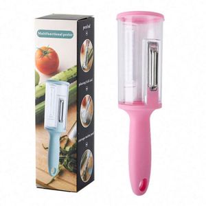 Kitchen Accessories <b>Multifunction</b> 2 in 1 <b>Vegetable</b> Peeler With Trash Storage Box Scaling Fish Peeling Fruit Plastic Knife <b>Cutter</b> - Product Image 1