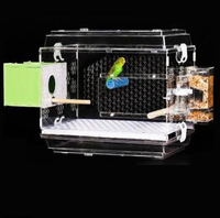 Gran oferta, contenedor de vidrio multifuncional, Incubadora, jaula de acrílico para pájaros
