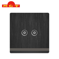 Prise murale coaxiale double TV 2 voies personnalisable en usine OEM, finition noire brossée, double connexion TV