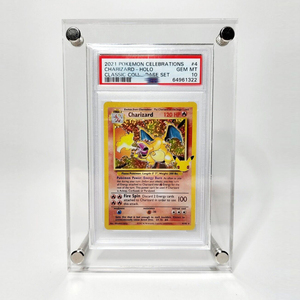 クリアアクリル製トレーディングカードディスプレイフレーム（グレーディング済みスポーツ＆ポケモンカード用）持ち運び可能＆簡単組み立て - Product Image 4