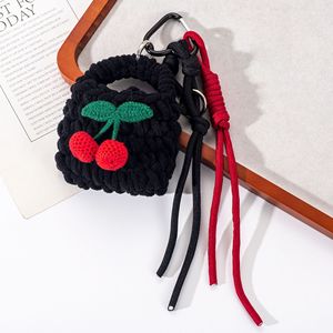 Pochette pour casque AM Cool Cherry; Pochette personnalisée <span class=keywords><strong>en</strong></span> <span class=keywords><strong>macramé</strong></span> Emballage Décoration Pendentif <span class=keywords><strong>DIY</strong></span> <span class=keywords><strong>Porte</strong></span>-clés - Product Image 2