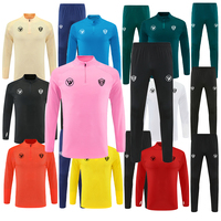 Trajes Deportivos de Fútbol Transpirables de Secado Rápido con Cierre de Media/Capacidad Completa para Hombre, Camisetas Deportivas para Adultos