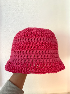ユニセックス大人用かぎ針編みバケットハット100% ミルクコットン糸スタイリッシュな画像カジュアルパーティーアウトドア旅行用4シーズン使用 - Product Image 2