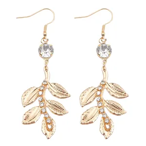 Pendientes de Moda con Borlas de Circonio, Chapados en Oro, Aleación de Cobre, Accesorios para Despedida de Soltera, Diseño de Diosa Griega - Product Image 4