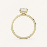 Bague de fiançailles solitaire à quatre griffes en émeraude 3 carats, diamant de laboratoire cultivé, en or massif 14K/18K, certifiée IGI CVD/HPHT, personnalisable