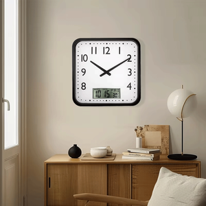 Infinity Time Quartz <strong>Clock</strong> Arabic Number Calendar <strong>Clock</strong> 16 Inch Big Square Shape Needle Display Modern Quartz Calendar <strong>Clock</strong> - Product Image 5