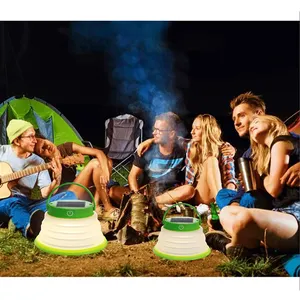 즐거운 파트너 야외 충전식 캠핑 LED 랜턴 접이식 풍선 태양 캠핑 빛 캠핑