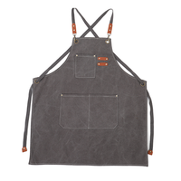 Tablier de travail en toile multi-poches en coton polyester résistant à l'usure de 16 oz