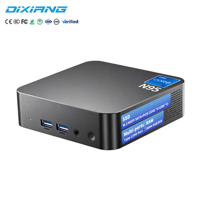Wholesale Portable Mini PC Core Intel N95 Gaming Mini PC Win11 16GB DDR4 RAM 512GB SSD 1TB Integrated Card Office Mini Computer