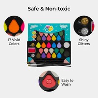 Kit de peinture faciale pour carnaval d'Halloween, peinture corporelle non toxique activée par l'eau, palette de peinture professionnelle pour enfants