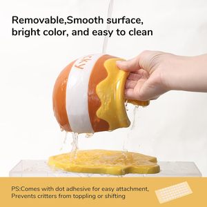 Tafit Nascondiglio per Criceti a Forma di Vasetto di Miele in Ceramica, Design Facile <span class=keywords><strong>da</strong></span> Pulire, Ampio Spazio per Piccoli Animali, Criceti Siriani e Nano Criceti - Product Image 4
