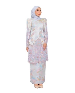 OEM ODM Modern Muslim Dress Abaya and Baju Kurung From Malaysia Featuring Hand Drawn and Puff Printing - Product Image 1