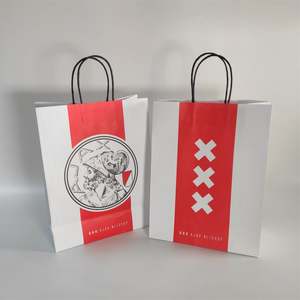 Bolsa de Papel Kraft Personalizada al por Mayor KM con Asa, Bolsa de Regalo Roja de Alta Calidad para Uso en Supermercados y Promociones - Product Image 2