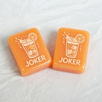 Tuiles de Mahjong en résine rose pastel personnalisées, sensation premium au toucher, pièces de jeu de Mahjong en résine
