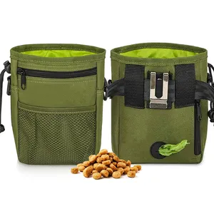 Wholesale Versatile Dog Training Food Bags Dog Treat Pouch Built-in Poop Bag Dispenser for Easily Holds Kibbles, Toys