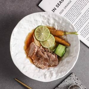 Fine Dining Jetable En Céramique Banquet Salade De Fruits Assiette Rock En Relief Incliné Porcelaine Bol quantité minimale de commande 30pcs - Product Image 3