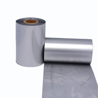 Pita Transfer termal Resin lilin perak 110mm * 300m Premium solusi baru kompatibel untuk Brother printer Barcode pita 24mm