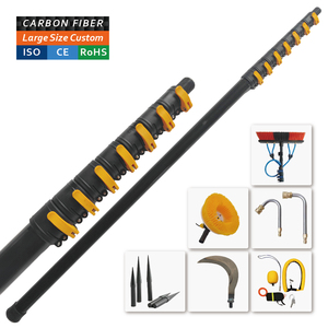 Nhà máy trực tiếp 10ft-70ft sợi carbon prepreg Trọng lượng nhẹ cường độ cao nối dài ống kính thiên văn cực cho tuốt dừa - Product Image 1