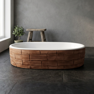 Vistaar Lavabo de table moderne pour hôtel, équipement sanitaire de luxe, lavabo blanc et or, entièrement en céramique cristallisée, garantie à vie - Product Image 3
