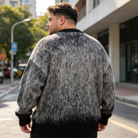 Pull en tricot vintage personnalisé de haute qualité pour hommes, col rond, printemps, fabricants ODM, viscose/polyester