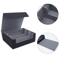 Boîte de rangement pour cartes à jouer, boîte de rangement pour cartes, boîte de rangement en cuir avec fermeture magnétique, boîte de rangement pour cartes TCG pour cartes Magic Commander
