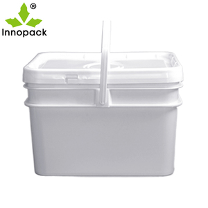 Seau de stockage rectangulaire multifonctionnel 20L prix de gros PP de qualité alimentaire Support impression seau en plastique de 20kg avec couvercle - Product Image 1