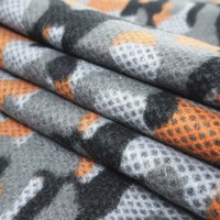 Couverture polaire tissée en peluche tricotée en polyester léger camouflage quatre couleurs de Style militaire moderne de haute qualité