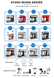 Máy trộn bột hành tinh lớn 10L 12L 16L, máy làm bánh mì bánh ngọt kỹ thuật số 3 trong 1, máy trộn thực phẩm gia đình điện - Product Image 6