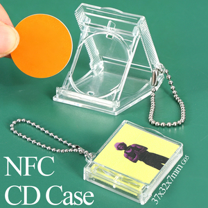 SUNSHING DIY Custom Album Vinyl <b>Record</b> Box Kpop Mini NFC CD Keychain Music Album <b>Case</b> Song Keychain Wholesale Mini CD Key Chain - Product Image 1