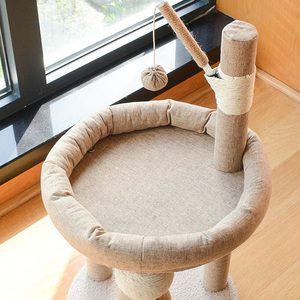 Cuccia per Gatti per Spazi Ristretti con Piattaforma Integrata per Salti, Tiragraffi in Sisal, Struttura per Arrampicata e Palla da Gioco per Gatti e Cani - Product Image 3