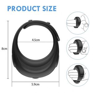 10 Snelheden Verstelbare Penis Ringen Vibrators <span class=keywords><strong>Cock</strong></span> <span class=keywords><strong>Ring</strong></span> Voor Mannen Masturbators Seksspeeltjes Penis Massager - Product Image 5