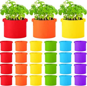 Sacs <span class=keywords><strong>de</strong></span> culture en feutre multicolores avec poignées, respirants et durables, écologiques, pour jardin intérieur et extérieur, capacité <span class=keywords><strong>de</strong></span> 10 gallons - Product Image 1