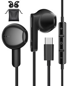 Kabel gebundene Musik kopfhörer für Typ-C-Mobiltelefone Die HIFI-High-Fidelity-Klang qualität kann die Lautstärke der Kopfhörer einstellen - Product Image 1
