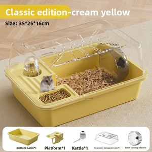 Cage pour <span class=keywords><strong>hamster</strong></span> de luxe, plateau en plastique extra large, cadre en acrylique, installation facile, matériau sûr, fournitures pour animaux de compagnie, livraison directe - Product Image 6