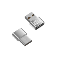 Adaptor OTG USB-C Female ke USB2.0 Male Baru dengan Output DC Mendukung Transfer Data 10W 480Mbps untuk Ponsel