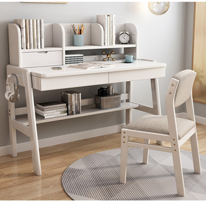 Soporte de escritorio nórdico de madera maciza, juego de mesa y silla de aprendizaje para niños, escritorio de escritura para estudiantes - Product Image 3