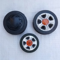 Roulettes pivotantes en caoutchouc avec roulements à billes, robustes, en acier inoxydable et polypropylène, pour remplacement de portails rétractables électriques