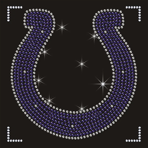 핫픽스 크리스탈 인디애나폴리스 콜츠 데칼 라인 석 전송 철 패치 다이아몬드 플랫 디자인 신발 블링 축구 팀 로고 블링 - Product Image 1