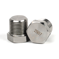 Bouchon conique hexagonal en acier inoxydable duplex 2507, filetage mâle personnalisé, bouchon d'étanchéité