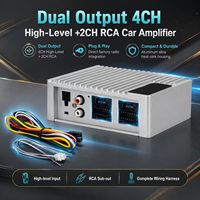 Amplificateur de puissance audio 6 canaux pour voiture, unité principale Android, Plug and Play, sortie RCA haute qualité, amplificateur compact sous le siège